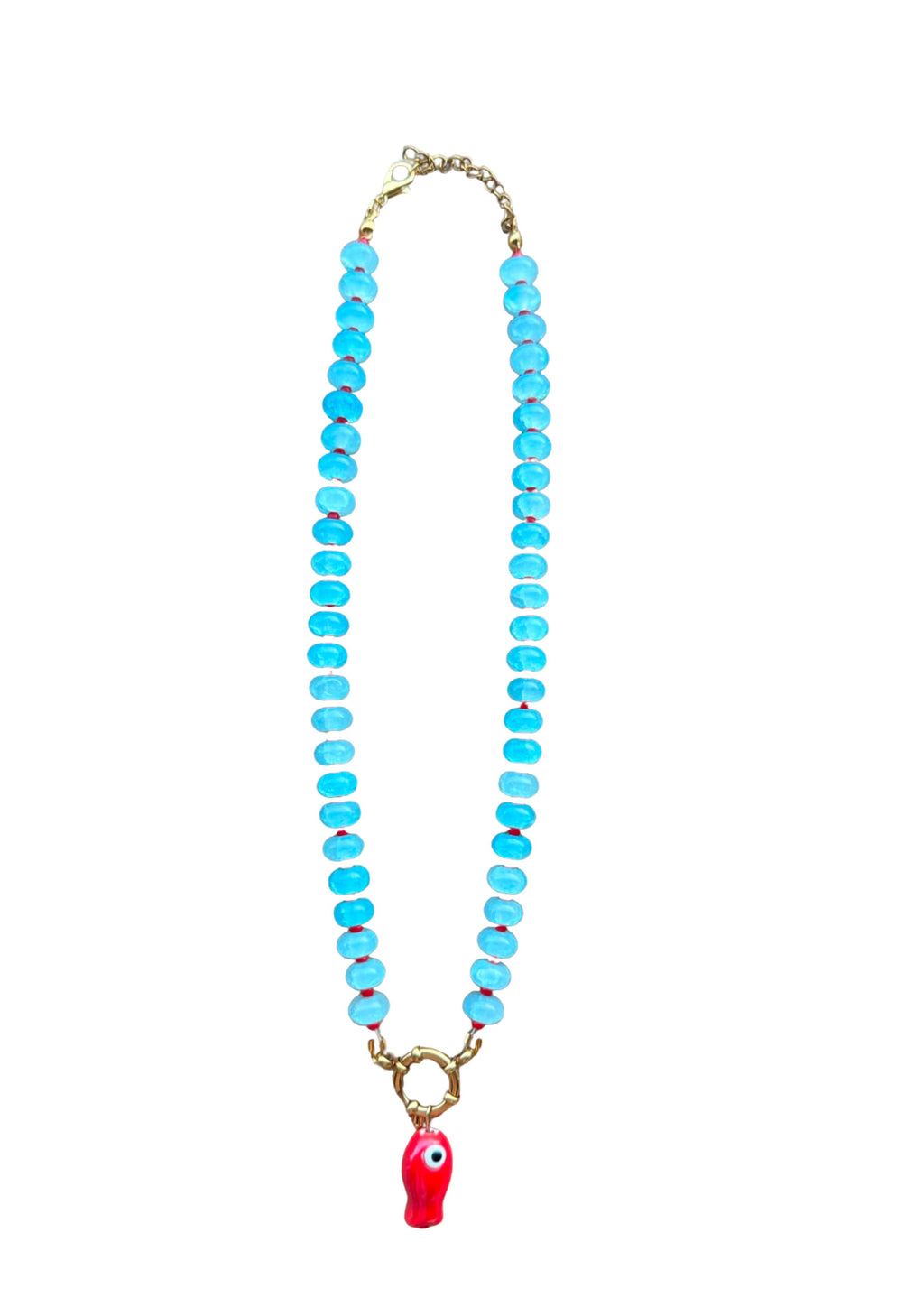 Collar Pez Azul y Rojo